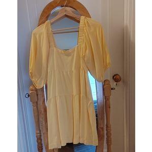 Shinestar Juniors Puff Sleeve Tiered Dress